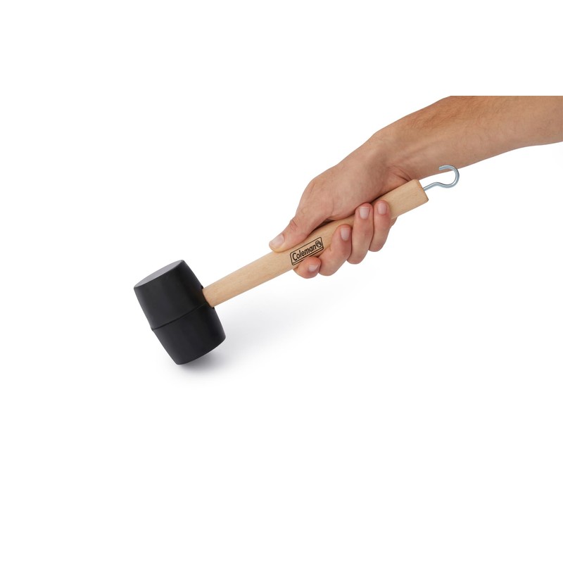 Coleman Rubber Mallet with Tent Peg Remover Hook, Double-Sided Mallet