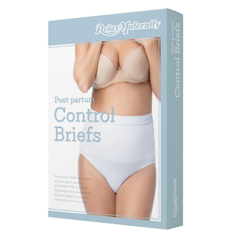RelaxMaternity 5200 (Black, XL) Cotton high-waist postpartum control knickers