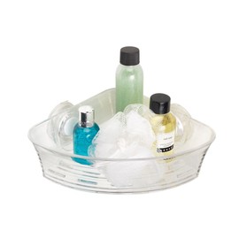 Croydex PA120832 Press 'N' Lock Suction Fit Corner Basket , Silver