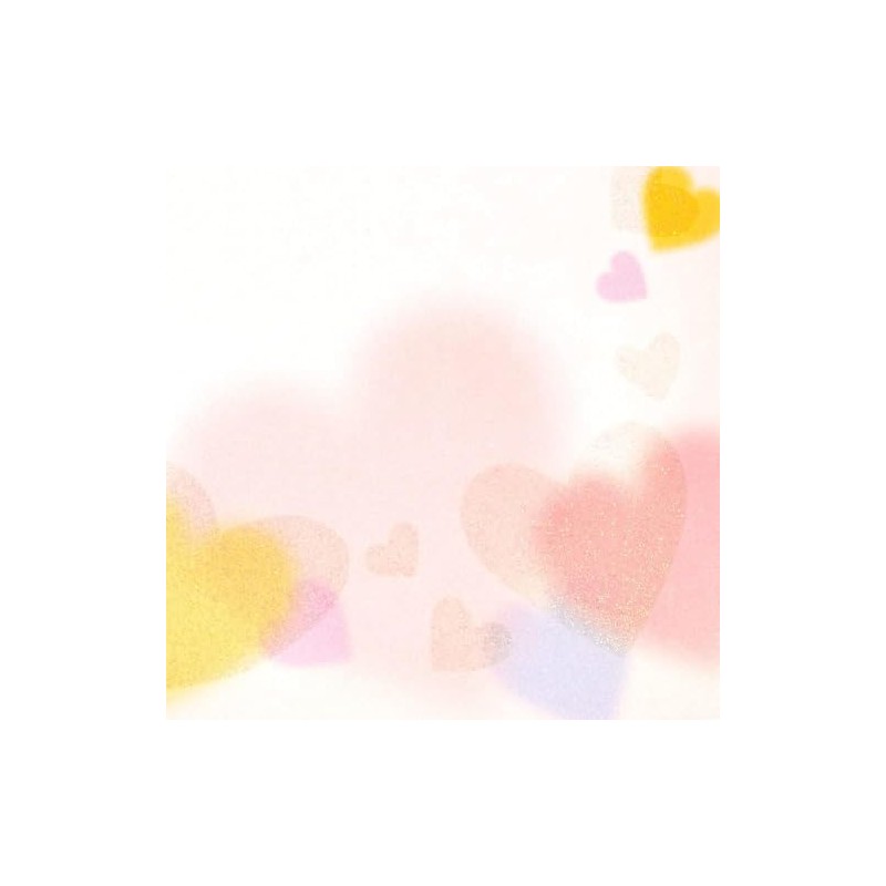 Midori 33115006 Colored Paper Glitter Heart Pattern Set of 10