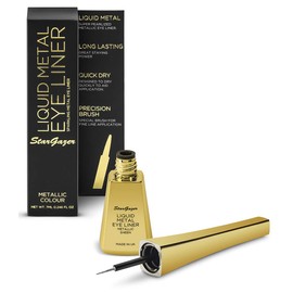 Stargazer Super Pearl Silver Metallic Liquid Eyeliner With Fine Brush Applicator