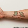 'Deck Chairs' Temporary Tattoo - Water Resistant, Skin-Safe, Non-Toxic Transfer