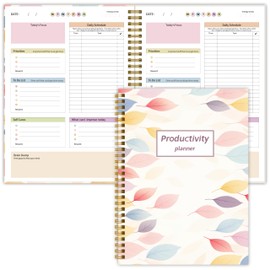 ADHD Daily Planner - Productivity Planner & Undated Task Management Organizer for Neurodivergent Adults, Focused Planner for Men & Women - B5 Colorful Leaves