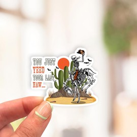 You Just Yee'd Your Last Haw Sticker, Cowboy Meme Sticker Gift, Wild West Sticker, Country Toad Lover, Sticker for Laptop, Funny Sticker - Size: 2" × 2"