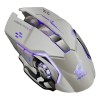 Mouse gamer de juego inalámbrico Free Wolf X8 metal grey