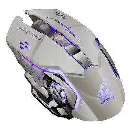 Mouse gamer de juego inalámbrico Free Wolf X8 metal grey