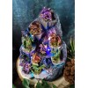Ebros Fantasy 12 Mini Dragons With LED Lighted Glacier Mountain