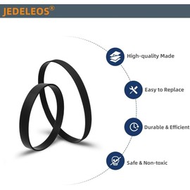 JEDELEOS Replacement Belt Set for Hoover Whole House Rewind Pet Vacuum UH71255 UH71250 UH71251 UH71215 UH70205 UH71230 and UH71350V Series, Replace Parts AH20080 and AH20065 (2-Set)