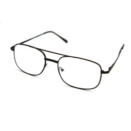 ColorViper Vintage Classic Aviator Metal Reading Sunreader Glasses (Navigator matte black/clear reader, 1.00)