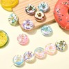 DanLingJewelry 12Pcs 3D Bumpy Donut Acrylic Focal Beads Imitation Doughnut