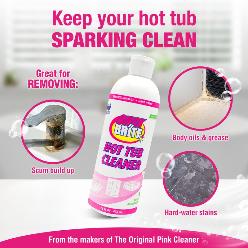 Quick 'n Brite Heavy Duty Hot Tub Cleaner - Non-abrasive