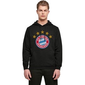 FC Bayern Munich Men's Hoodie Seal & Stars Print black XS