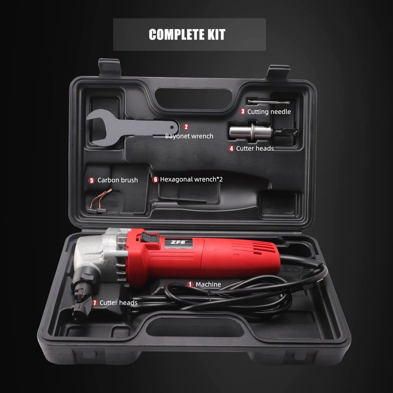 Electric Metal Nibbler, ZFE 380W Electric Sheet Steel Nibbler Metal