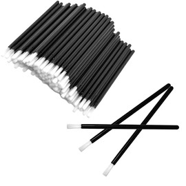 Dlh western PYO Brushes for Lip, Disposable Nail Polish and Cookie Paint Wands, Pack of 100, black