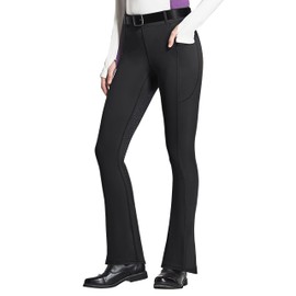FitsT4 Sports Women's Full Seat Horse Riding Pants Bootcut Riding Tights with Pockets Equestrian Breeches for Women Black L