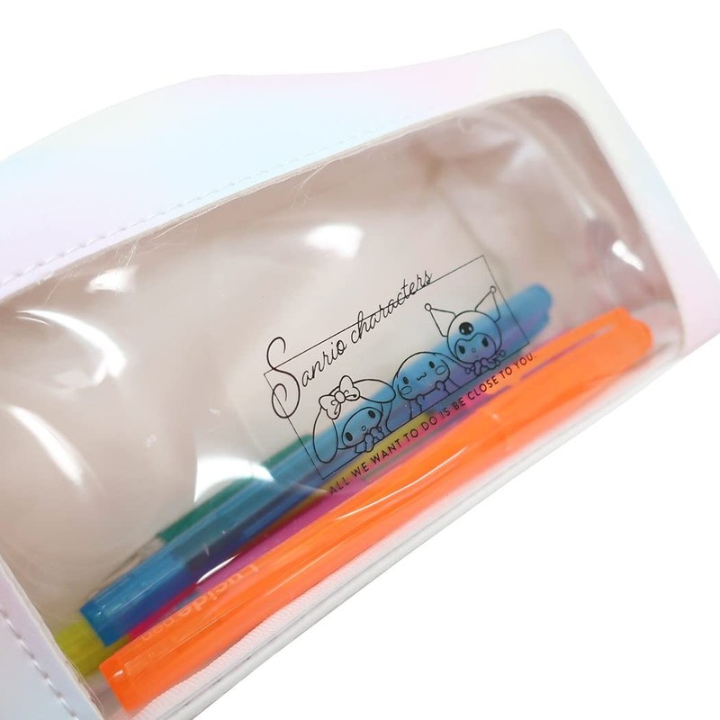Sanrio Characters [Pen Pouch] PVC Window Opening Box Pen Case