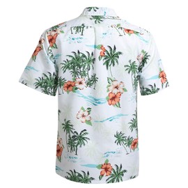 Hawaiian Shirts for Men Short Sleeve Regular Fit Mens Floral Shirts (YH1923,L)