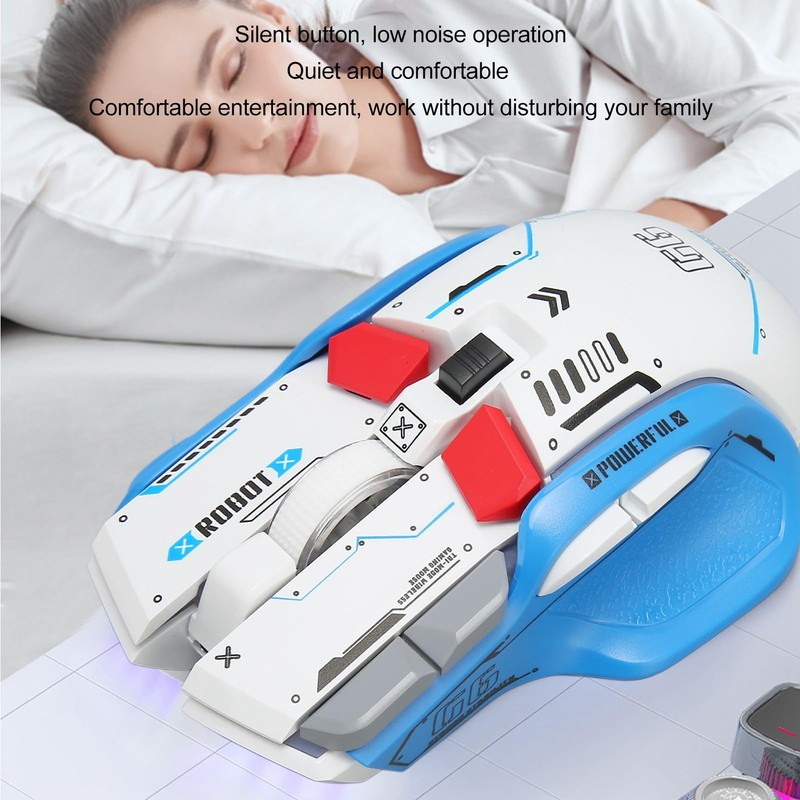 Heayzoki Ratón Bluetooth para Juegos, Tri Mode 2.4G Ratón Bluetooth