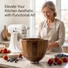 Exquimac 5 Qt Acacia Wood Mixing Bowl for 4.5 and