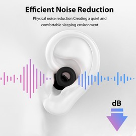 1 Paar Silikon Ohrstöpsel,Geräuschreduzierende Ohrstöpsel,Wiederverwendbare zum ohrstöpsel zum Schlafen,geeignet für Flugzeug Reisen,Arbeit,Schlafen,Enthält 4 Größen XS/S/M/L,schwarz