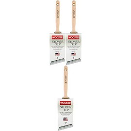 Wooster Brush 5221-3 Silver Tip Angle Sash Paintbrush, 3-Inch, 3 Inch Pack of 3