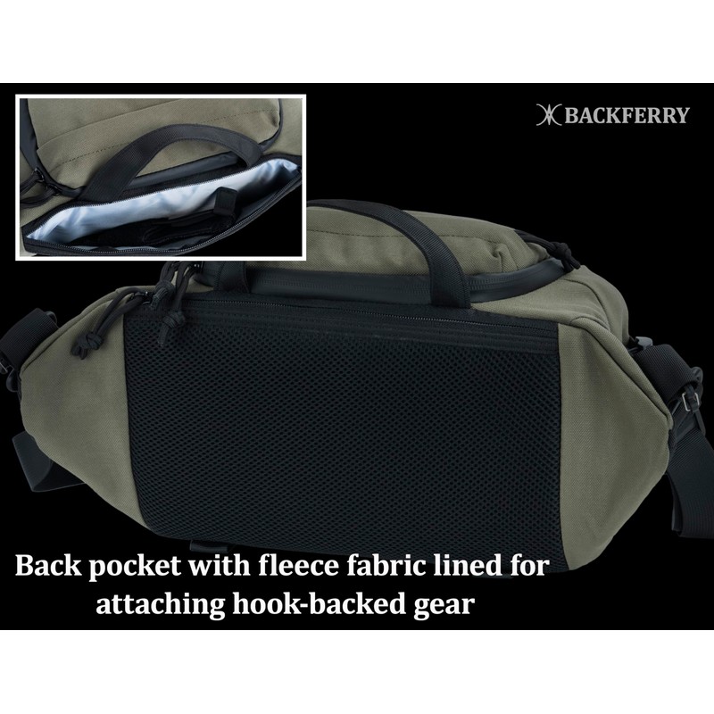 BACKFERRY Tactical Sling Backpack Crossbody EDC Pack MOLLE Satchel Bag