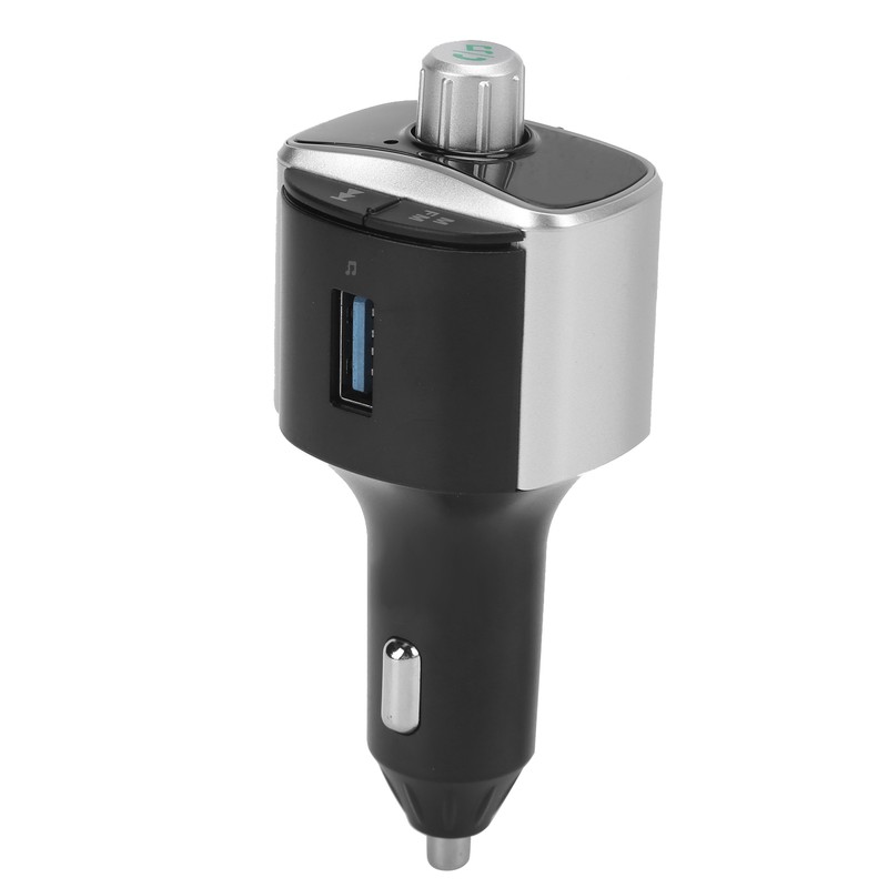 Bluetooth 5.0 FM Transmitter Dual Screen Display 3 USB Ports