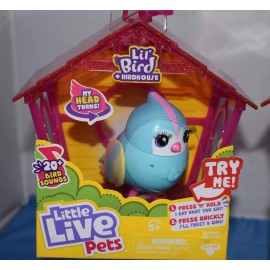 LITTLE LIVE PETS 2x Little Live Pets Lil Bird Pippa Peeps & Rainbow Sweet Treats Birdhouses ~ Q2