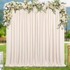 10ftx8ft Backdrop Curtains Polyester Backdrop Curtain Ivory Backdrop Drapes for