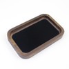 DSHOM Walnut Solid Wood Square Jewelry Display Tray for Elegant