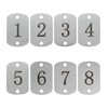 Rectangular Stainless Steel Numbered Tags Key Tags with Two Holes