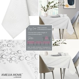 AmeliaHome Tablecloth, Lotus Effect, Water-resistant