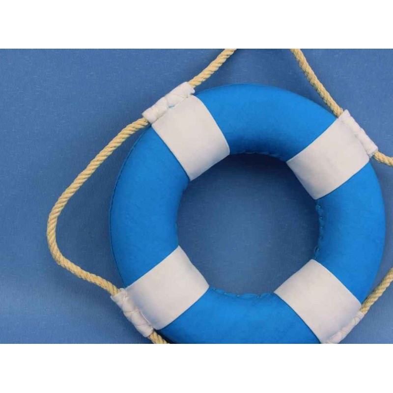 Hampton Nautical Vibrant Decorative Life Ring with White Bands Decoration
