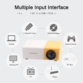 Mini Projector Bluetooth 1080P Supported Projector Portable Movie Projector for Home Theater Outdoor, Compatible with iOS Android Laptop HDMI