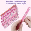 Nail Files (24 Pack), Colorful Emery Board Nail File for