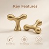 1 Pack Solid Brass Brushed Cabinet Hook Drawer Pull Knob