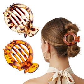 Small Flat Hair Clips for Women, 2 Pcs Hair Clip for Thin-Hair, Small Non Slip Flat Hair-Claw Strong Hold Resilient Barrette Resilient Spring Action Hair-Clamps for Women Girls