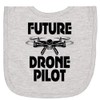 inktastic Future Drone Pilot Operator Newborn Bib Heather Grey 44986