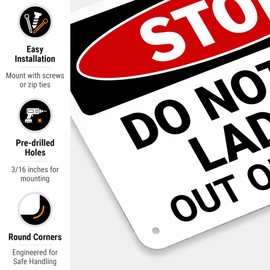 Do Not Use Ladder Out of Service Sign, 10x7 Inches, Rust Free .040 Aluminum, Fade Resistant, Made in USA
