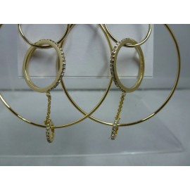 Rebecca Minkoff Gold Rhinestone Crystal Drop Earrings retail $48