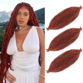 18 Inch Pre-Separated Springy Afro Twist Hair 3 Packs Pre-Fluffy Natural Curls are Perfect for Marley Crochet Hair Suitable for Black Women