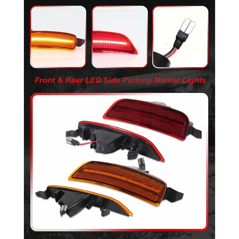 MODIPIM Amber Front & Red Rear LED Side Marker Parking