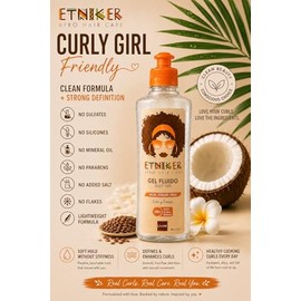 Gel Fluido Jelly Gel 300g, Dejando tus Risos naturales, sin frizz, ﬂexibles, sin rigidez, extra hidratados, suaves y con excelente brillo.