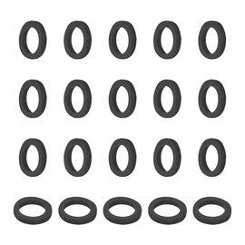 PATIKIL 20 Pcs Flat Rubber Washers 0.39" ID 0.63" OD 0.1" Thickness Sealing Rubber Spacer Gasket for Bolts Faucets Screws Hose Plumbing, Black