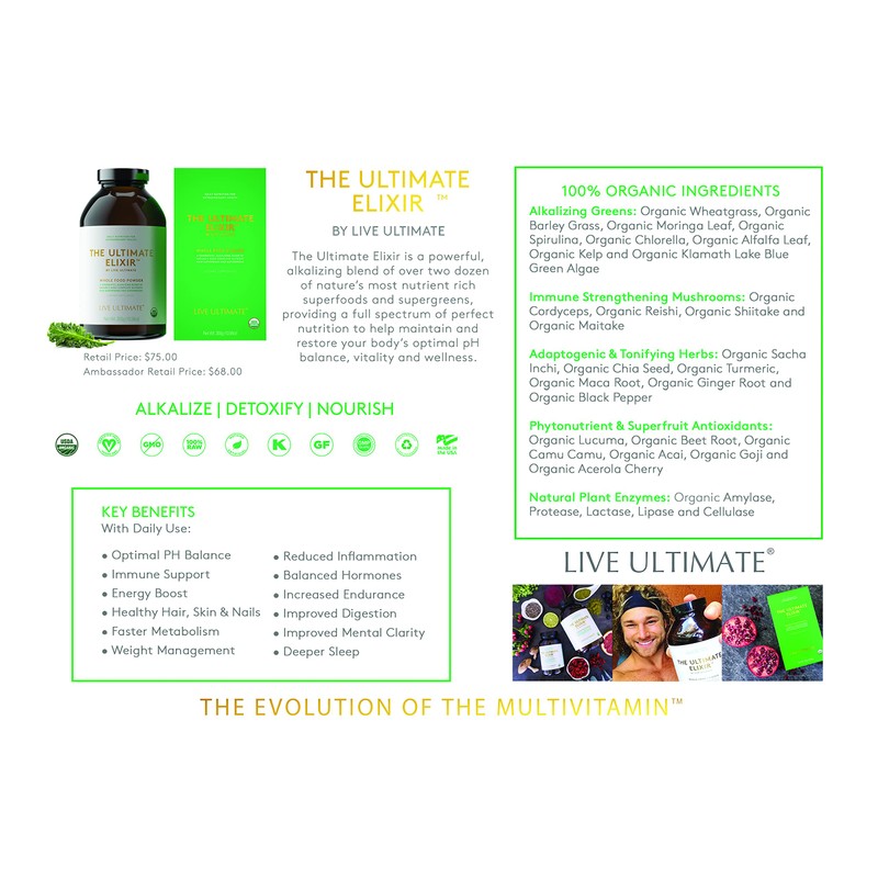Live Ultimate The Ultimate Elixir 30 Day Supply Pouch