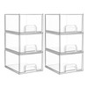Vtopmart Vtopmart 6 Pack Clear Stackable Storage Drawers, 4.4'' Tall