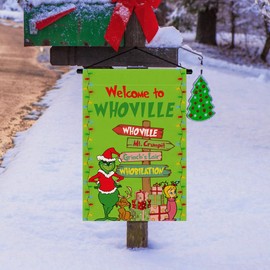 Sunwer Christmas Garden Flag Merry Xmas Winter Holiday Party Decoration Outdoor Front Lawn Yard Patio Decor 12.5×18''