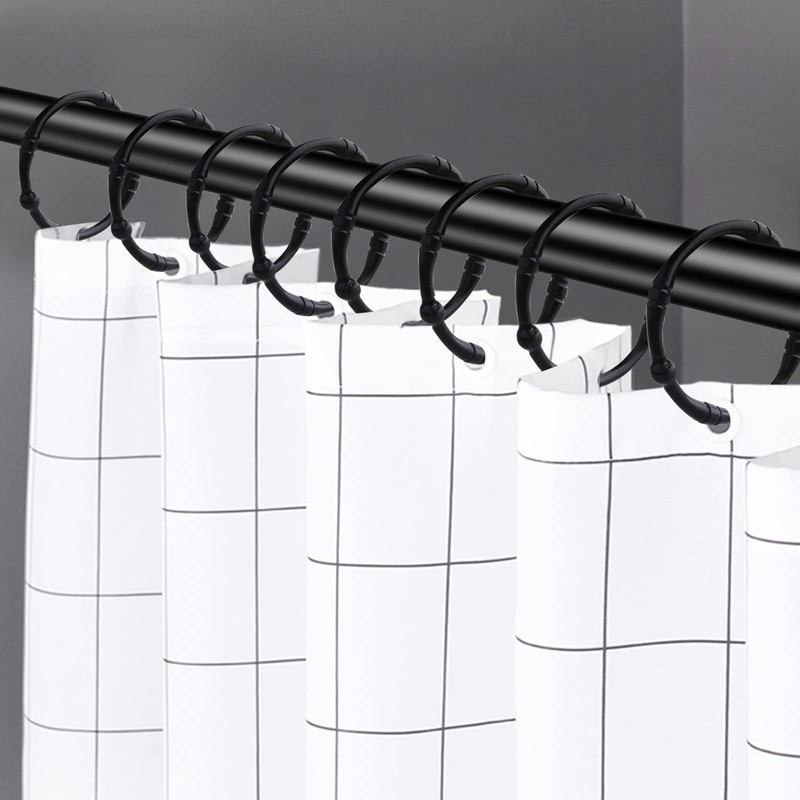 TCMAO Shower Curtain Hooks, Rustproof Decorative Shower Curtain Rings Metal