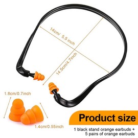 NHQZ Ear Defenders, Ear Defenders for a Comfortable Wearing Time, Noise Reduction Hearing Protection with 5 Pairs of Replacement Plugs (1 Piece), bronze, M