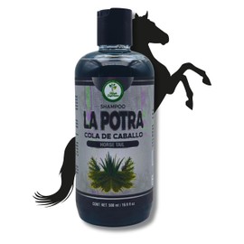La Potra Cola de Caballo Shampoo Negro – 500ml | With Rosemary & Aloe Vera | For Dark to Black Colored Hair| Promotes Longer, Healthy And Beautiful Hair